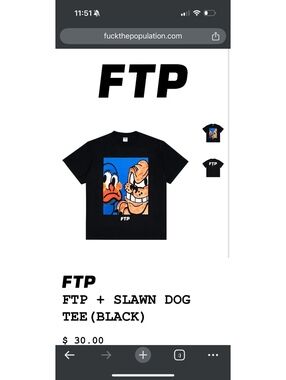 FTP + Slawn Dog Tee (Black) XL